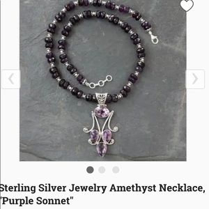 Purple Sonnet Sterling silver & Amethyst necklace